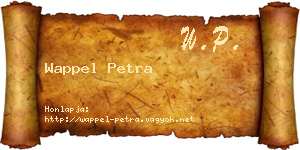 Wappel Petra névjegykártya