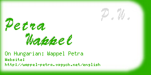 petra wappel business card